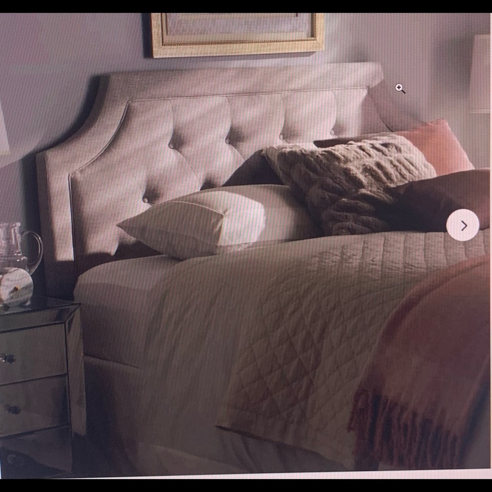 Grayish Beige upholstered headboard- Full size